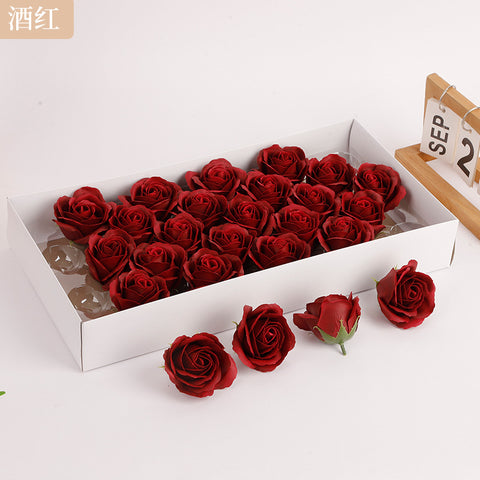 Soap flower five-layer soap rose head Valentine's Day DIY bouquet gift box packaging material simulation head high simulation
