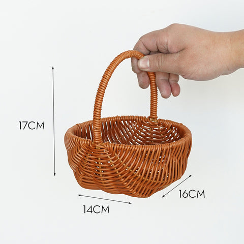 Gift box woven flower basket handmade straw basket outdoor camping home decoration teacher's day gift box
