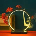 New Chinese LED lamp ring living room creative ornament Gundam background light gift home decoration flowing water ornament