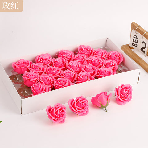 Soap flower five-layer soap rose head Valentine's Day DIY bouquet gift box packaging material simulation head high simulation