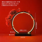 New Chinese LED lamp ring living room creative ornament Gundam background light gift home decoration flowing water ornament