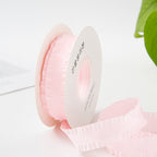 23mm Lychee Pattern Skirt Edge Satin Ribbon Handmade DIY Hair Accessory Bow Ruffle Ribbon Clothing Accessories