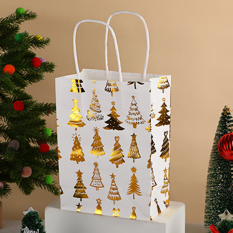 Christmas gift bag cartoon christmas tree souvenir bag holiday party snack packaging bag kraft paper bag