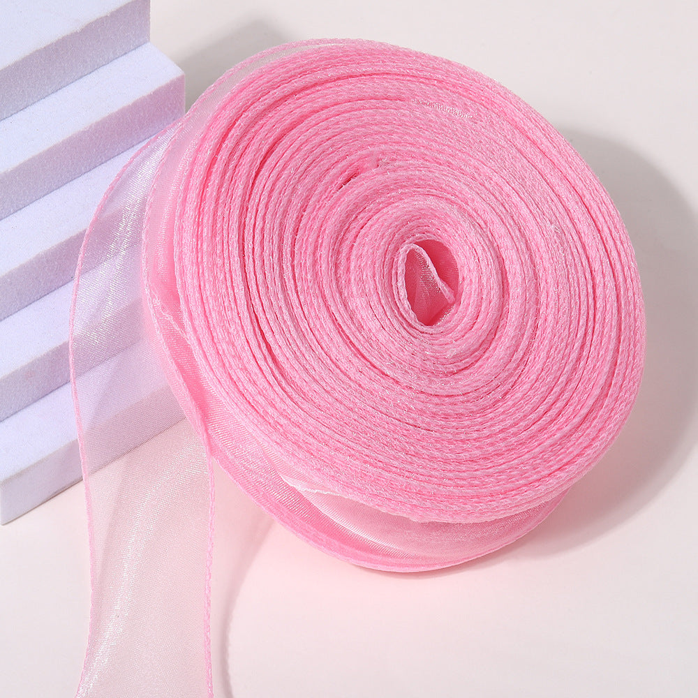 Pure edge fishtail yarn 40 yards flower packaging materials baking packaging decorative bow straps large roll floral materials
