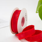 23mm Lychee Pattern Skirt Edge Satin Ribbon Handmade DIY Hair Accessory Bow Ruffle Ribbon Clothing Accessories