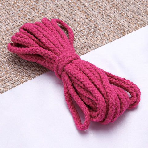 Spot 5mm colored eight-strand cotton rope, handmade DIY woven hemp rope, drawstring, trouser belt binding rope, hollow 8-strand cotton rope