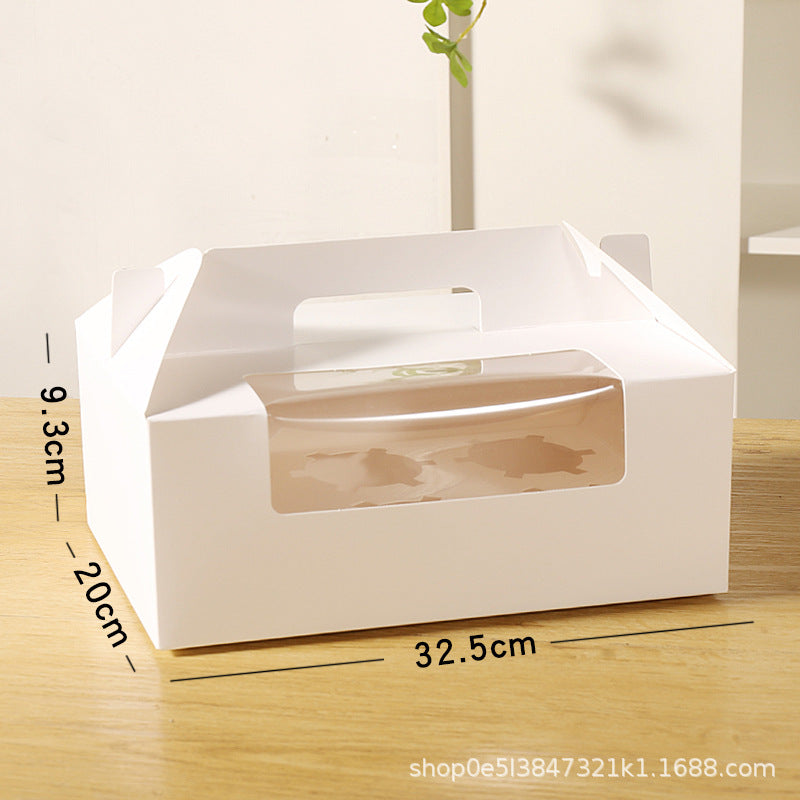 1/2/4/6/12 capsules window muffin box baking snow meiniang egg tart box packaging box cupcake packaging box