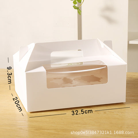 1/2/4/6/12 capsules window muffin box baking snow meiniang egg tart box packaging box cupcake packaging box