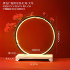 New Chinese LED lamp ring living room creative ornament Gundam background light gift home decoration flowing water ornament