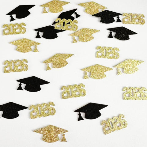 Graduation hat PhD hat 2026 confetti gold black graduation party decoration decoration graduation ceremony decoration supplies