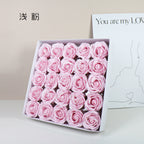 Artificial flower five-layer rose soap flower large flower head soap flower gift box bouquet flower shop festival supplies manufacturer wholesale