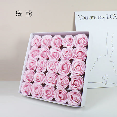 Artificial flower five-layer rose soap flower large flower head soap flower gift box bouquet flower shop festival supplies manufacturer wholesale