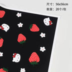 Childlike cute bouquet wrapping paper Ouya paper strawberry bouquet packaging waterproof flower shop floral supplies