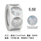 Die Cut Adhesive Aluminum Foil Laser Printed Custom Logo Thank You Labels Stickers for Small Business Gift