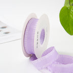 23mm Lychee Pattern Skirt Edge Satin Ribbon Handmade DIY Hair Accessory Bow Ruffle Ribbon Clothing Accessories