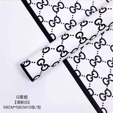 Manufacturer wholesale fashion simple flower wrapping paper light luxury creative four-leaf clover high-end flower shop floral material package flower paper