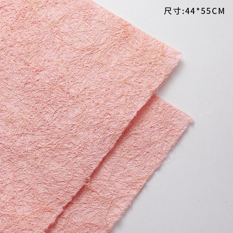 Internet celebrity handmade cloud hemp paper random pattern bark paper autumn and winter retro premium feeling bag flower paper thickened art paper wholesale