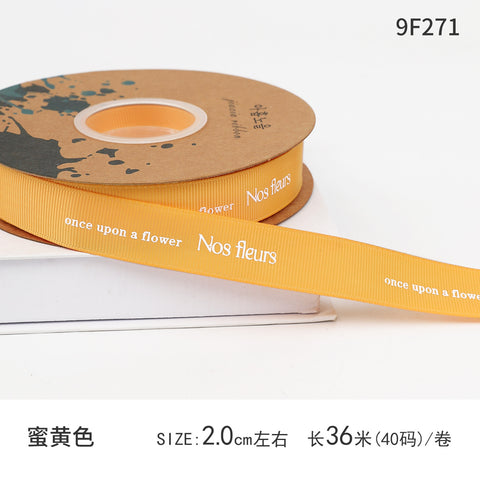 Qixi Festival Valentine's Day English Alphabet Ribbon Cake Pack Flower Threaded Ribbon Bouquet Gift Bag Decorative Ribbon