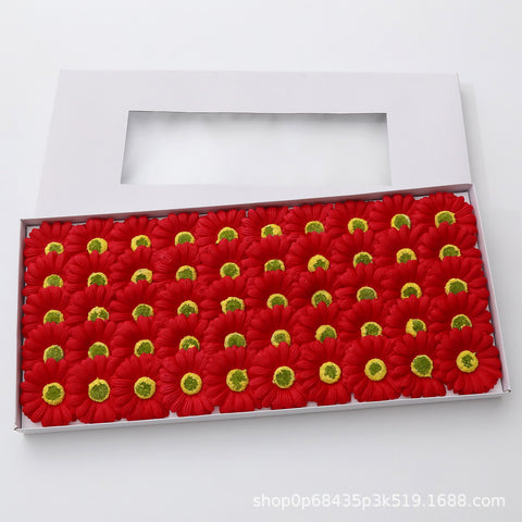 Christmas big daisy soap flower head daylight chrysanthemum bouquet gift box decoration simulation DIY material flower material wholesale