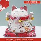 Lucky Cat Ceramic Home Ornament Creative Japanese-style Fortune Cat Small Pocket Store Opening Event Gift Wholesale