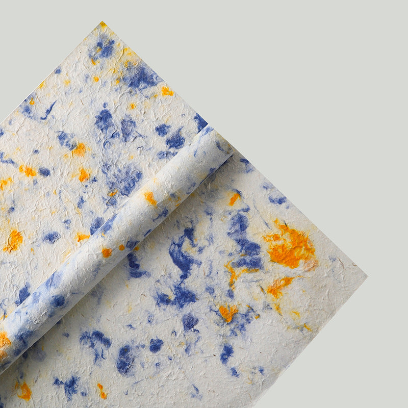 Tie-dye Dongba paper thickened hand-torn paper flower bouquet wrapping paper handmade paper creative bag flower paper wholesale