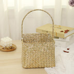 Nordic style seaweed woven basket wedding candy shop souvenir hand-held basket storage flower basket wedding must