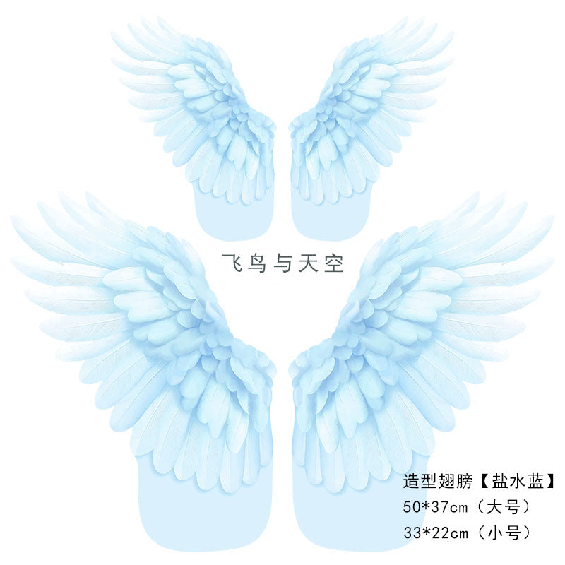 Birds and Sky Shaping Feather Wings Wrapping Paper Flower Bouquet Handmade DIY Floral Materials Mother's Day