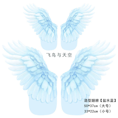 Birds and Sky Shaping Feather Wings Wrapping Paper Flower Bouquet Handmade DIY Floral Materials Mother's Day