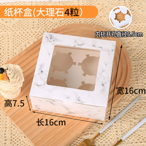 Eco-friendly Recyclable Plastic Cupcake & Muffin Packaging Box with Custom Printed Patterns and Logos