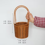 Gift box woven flower basket handmade straw basket outdoor camping home decoration teacher's day gift box