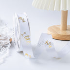 Valentine's Day bronzing polyester ribbon bow webbing florist material wholesale flower gift cake packaging ribbon