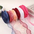 Pure edge fishtail yarn 40 yards flower packaging materials baking packaging decorative bow straps large roll floral materials