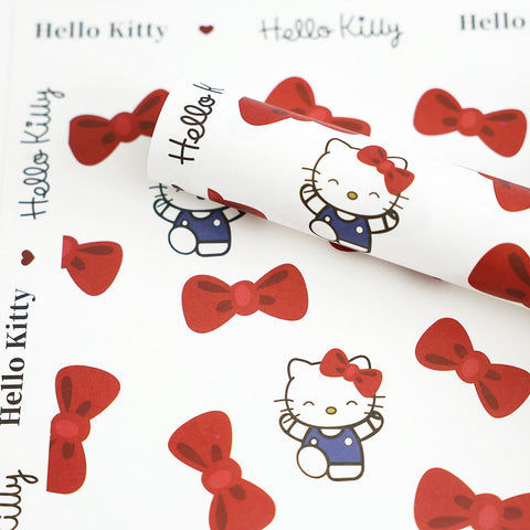 Cartoon KT Cat Wrapping Paper White Kraft Paper Thickened Cute Cat Florist Floral Handmade DIY Material