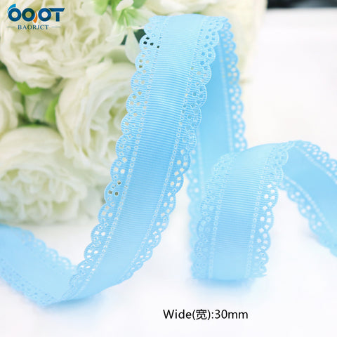 3cm Solid Color Lace Hollow Grosgrain Ribbon Eco-Friendly Durable Modern DIY Handmade Bow Headgear Hair Valentine's Day Wedding
