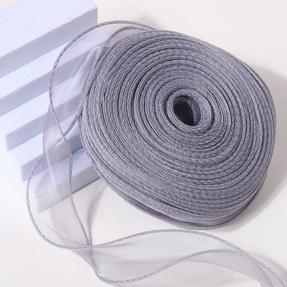 Pure edge fishtail yarn 40 yards flower packaging materials baking packaging decorative bow straps large roll floral materials