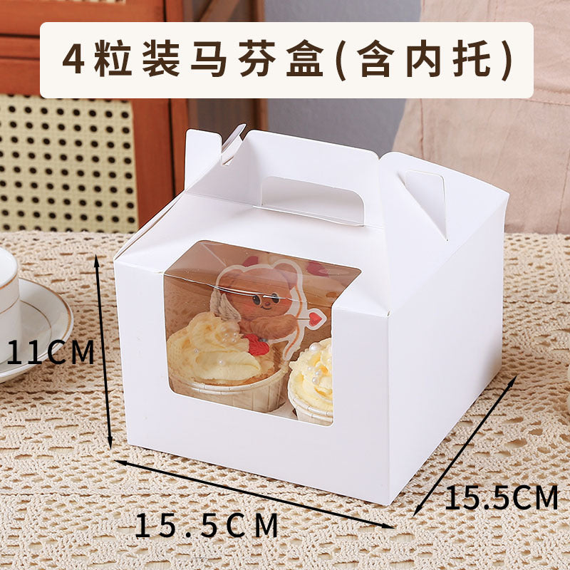 Eco-friendly Recyclable Plastic Cupcake & Muffin Packaging Box with Custom Printed Patterns and Logos