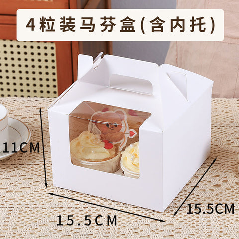 Eco-friendly Recyclable Plastic Cupcake & Muffin Packaging Box with Custom Printed Patterns and Logos