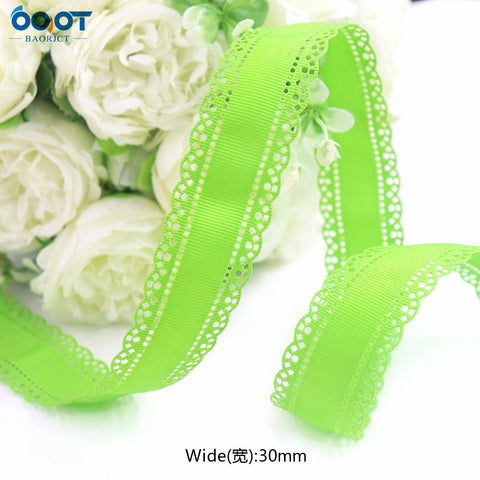 3cm Solid Color Lace Hollow Grosgrain Ribbon Eco-Friendly Durable Modern DIY Handmade Bow Headgear Hair Valentine's Day Wedding