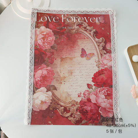 No Late Rose Knight Flower Wrapping Paper Flower Shop Floral DIY Handmade Wrapping Paper Gift Wrapping Paper