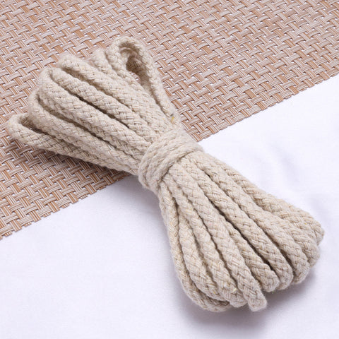 Spot 5mm colored eight-strand cotton rope, handmade DIY woven hemp rope, drawstring, trouser belt binding rope, hollow 8-strand cotton rope