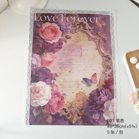 No Late Rose Knight Flower Wrapping Paper Flower Shop Floral DIY Handmade Wrapping Paper Gift Wrapping Paper