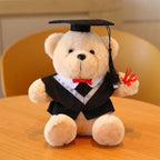 Dr. Bear doll bachelor suit teddy bear doll school gift plush toy graduation season gift bear