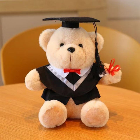 Dr. Bear doll bachelor suit teddy bear doll school gift plush toy graduation season gift bear