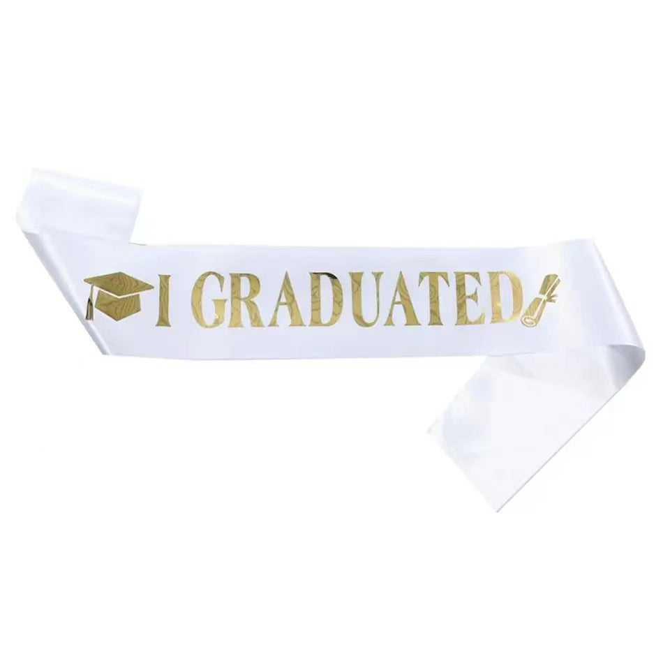 European and American fashion graduation shoulder strap IGRADUATED etiquette belt ribbon graduation party clothing shoulder strap decoration