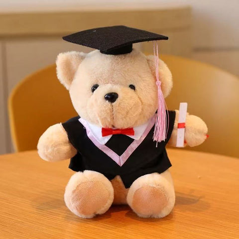Dr. Bear doll bachelor suit teddy bear doll school gift plush toy graduation season gift bear