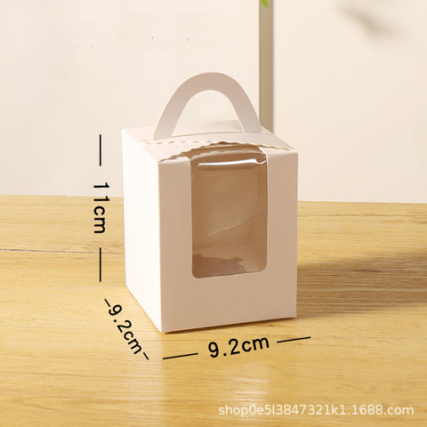1/2/4/6/12 capsules window muffin box baking snow meiniang egg tart box packaging box cupcake packaging box