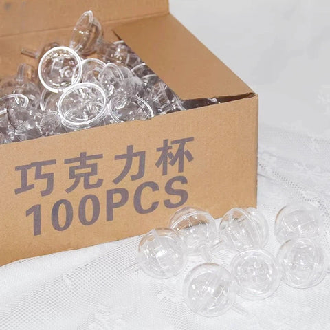 Ferrero Chocolate Cup Clear Chocolate Holder Bouquet Flower Packaging DIY Making Materials Supplies Valentine's Day