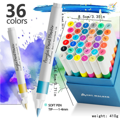 Genuine acrylic marker soft head waterproof quick-drying watercolor pen 80-color children's graffiti floral painting pen set