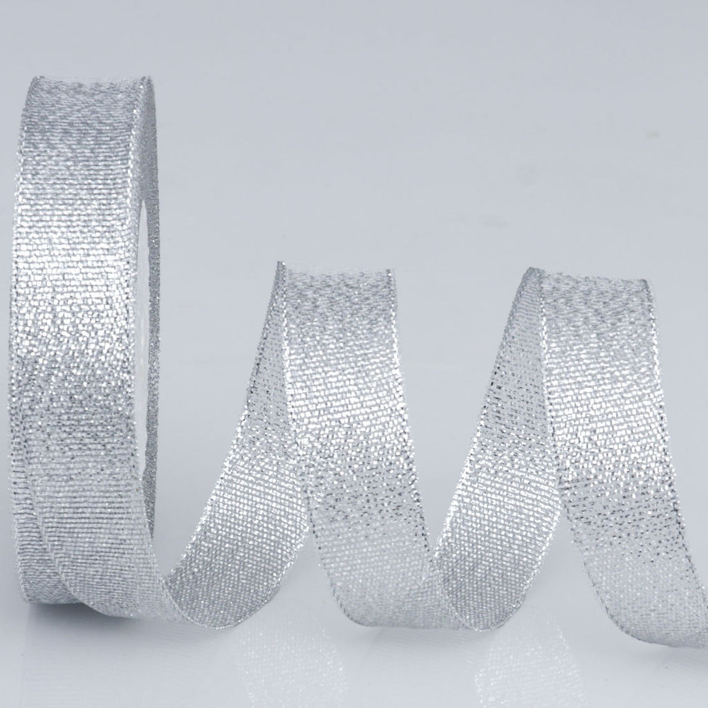 Horizontal striped gold-edged gold, silver, and scallion colored webbing, handmade DIY polyester fresh flower gift packaging ribbon, in stock, wholesale ribbon