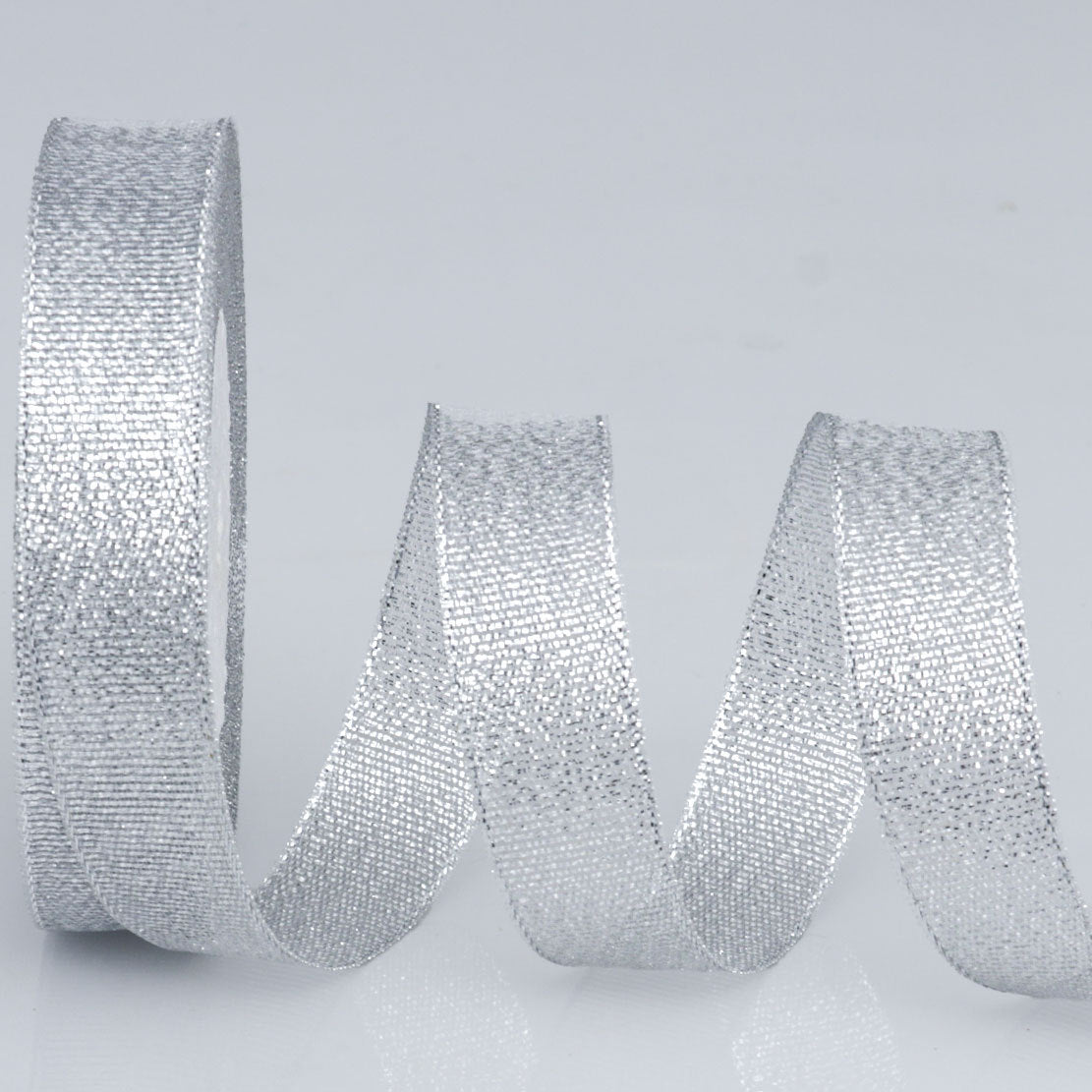 Horizontal striped gold-edged gold, silver, and scallion colored webbing, handmade DIY polyester fresh flower gift packaging ribbon, in stock, wholesale ribbon